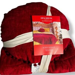NEW Opalhouse Bungalow red throw blanket and pillow